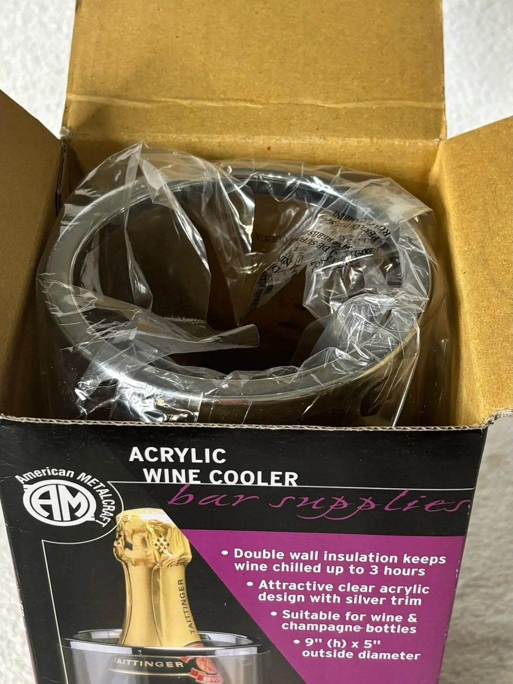 Clear Acrylic Wine Cooler - Clear